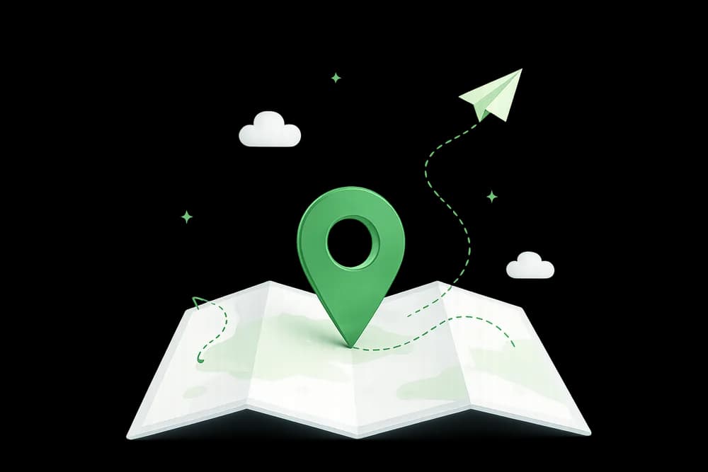 Illustration of a map with a location pin, representing service areas we are expanding into