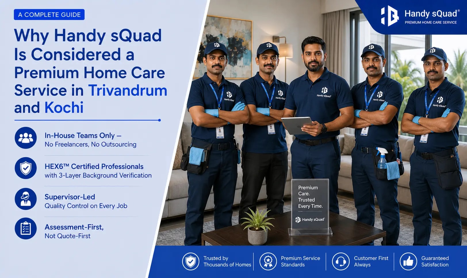 Why Handy sQuad is a premium homecare service in trivandrum and kochi