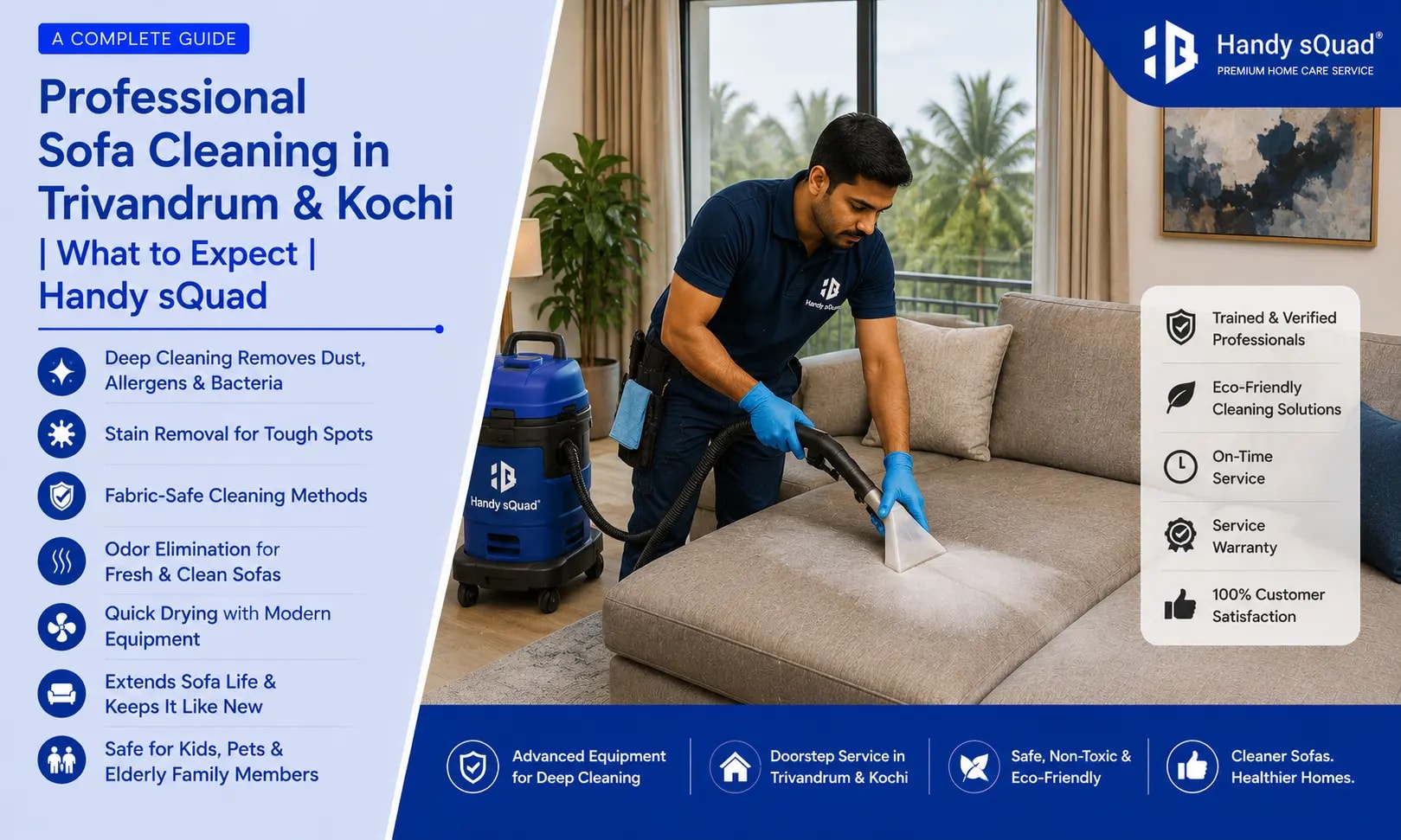Professional Sofa Cleaning in Trivandrum & Kochi