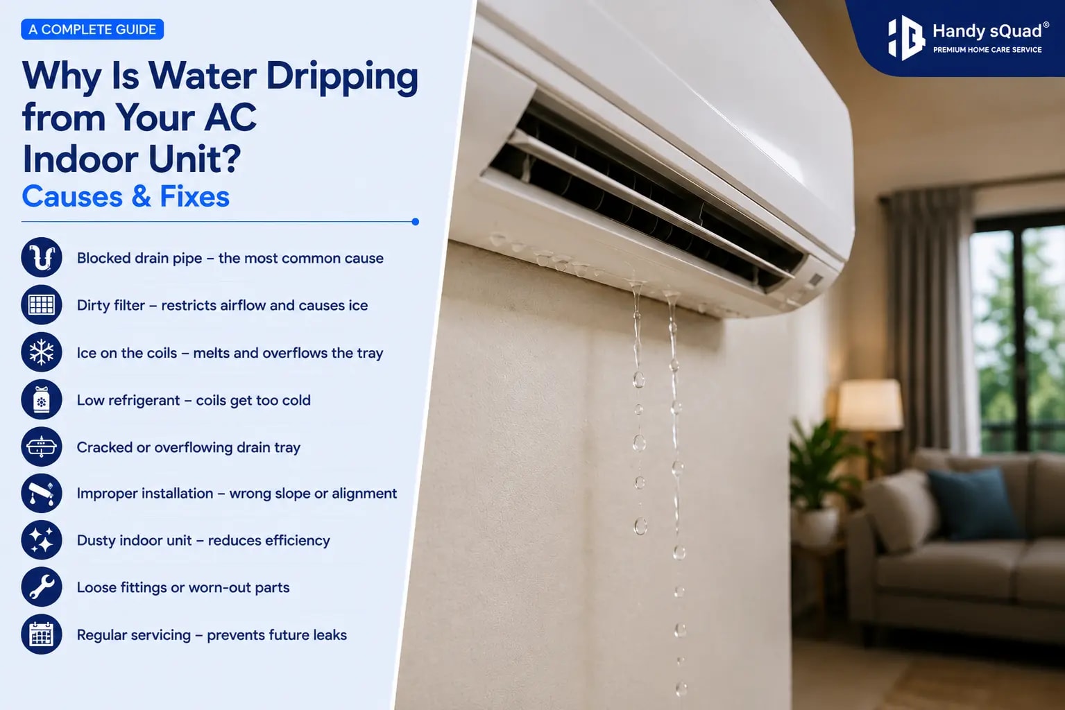 Why Is Water Dripping from Your AC Indoor Unit Causes & Fixes