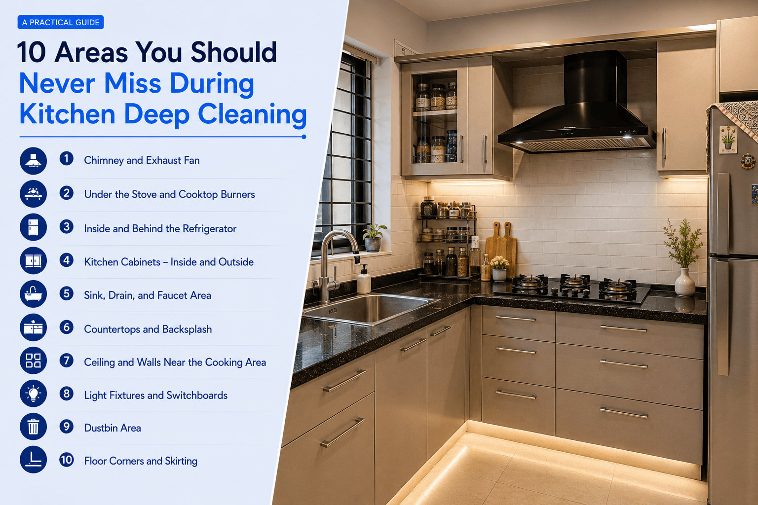 10 Areas You Should Never Miss During Kitchen Deep Cleaning