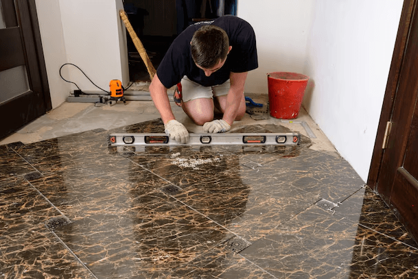 Granite flooring installation